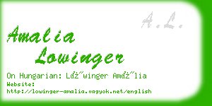 amalia lowinger business card